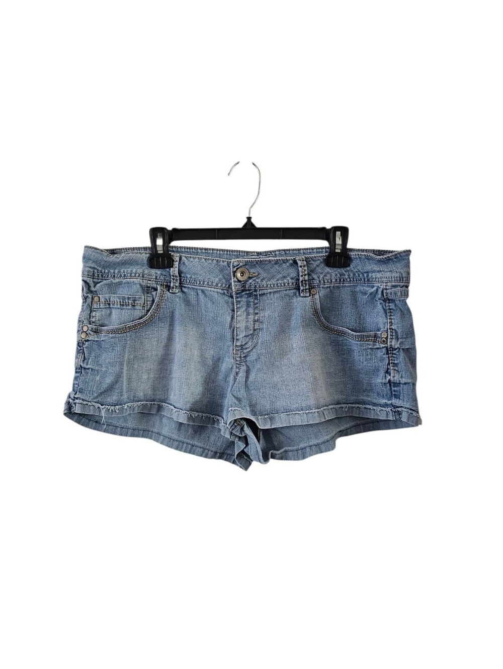 Mudd Vintage Y2k Jean Shorts Size 17 Low Rise Broken In Soft Denim